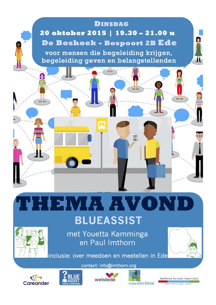 thema avond BlueAssist (Inclusie Ede) 20 oktober 2015